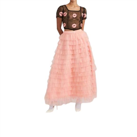 NEW BATSHEVA shirt sleeve dirndl top in tulle black - Picture 4 of 5